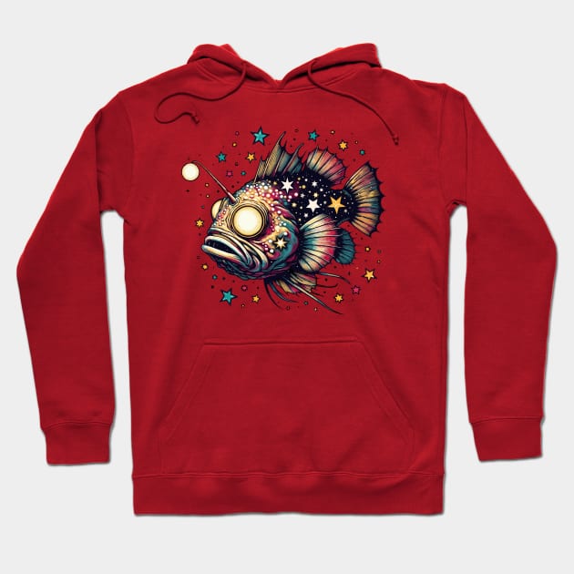 Angler fish with stars Hoodie by Art_Boys